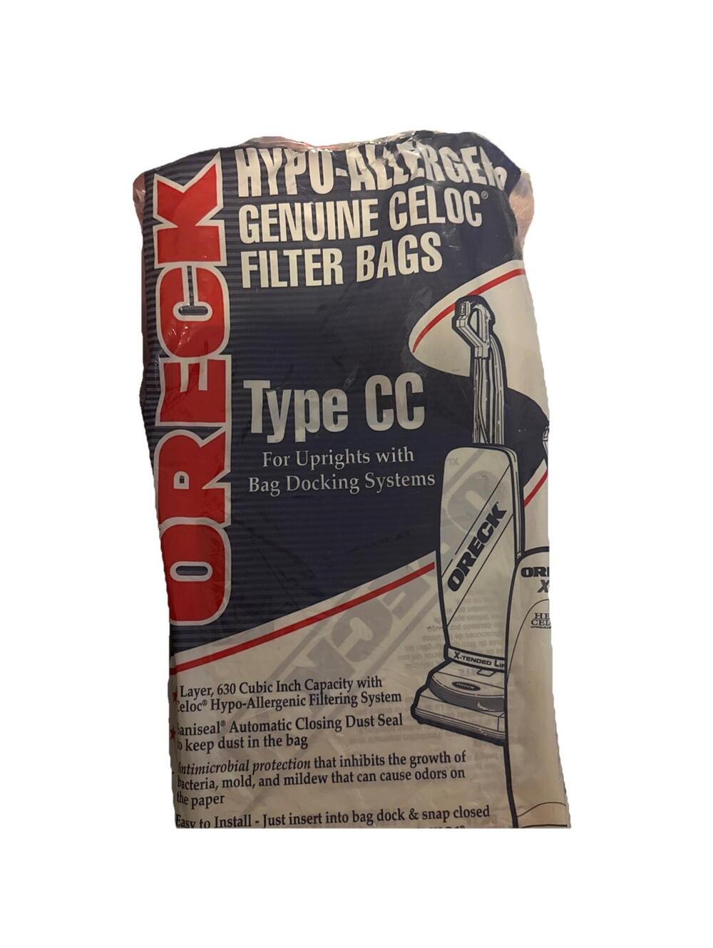 NEW! Oreck Type CC Vacuum Bags CCPK8DW 10 Vacuum Bags Total